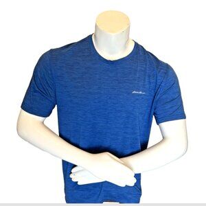 Eddie Bauer - Men's XL Performance Tee Shirt Royal Blue Space Dye Short Sleeve